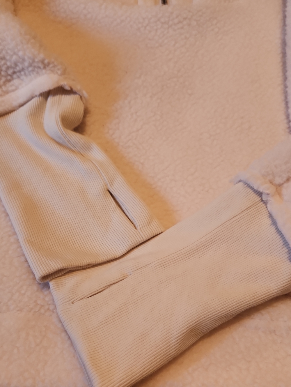 Free People Cozy Crop Half-Zip Sherpa Pullover XL - Picture 4 of 10